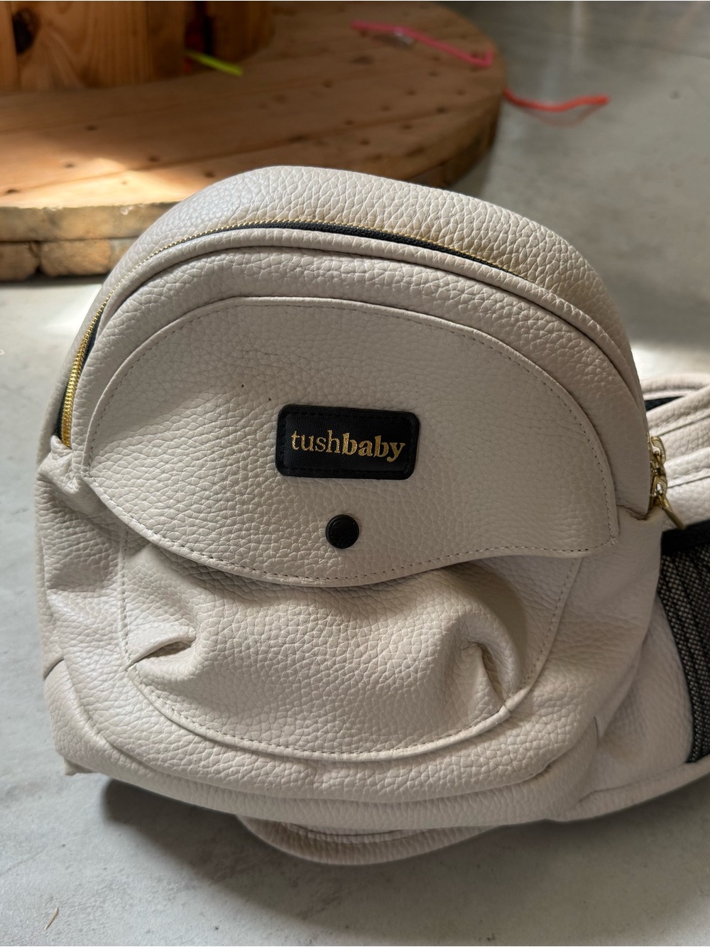 Tushbaby Cream Mini Backpack – Compact Everyday Bag